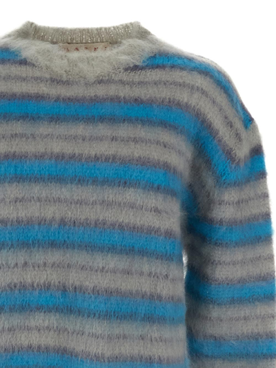 Shop Marni Furry Knit In Multicolor