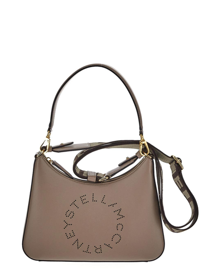 Shop Stella Mccartney Small Shoulder Bag In Beige