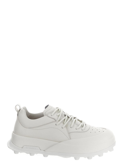 Shop Jil Sander Sporty Sneakers In White