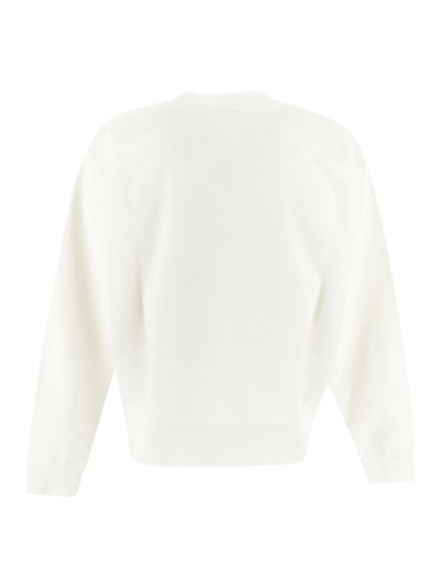 Shop Marni Logo Sweatshirt In White