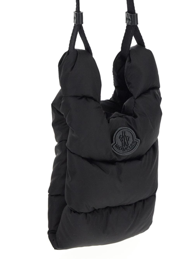 Shop Moncler Puffer Bag In Black