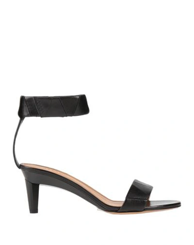 Shop Isabel Marant Woman Sandals Black Size 7 Calfskin