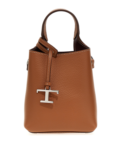 Tod's Tods Leather Handbag In Marrón