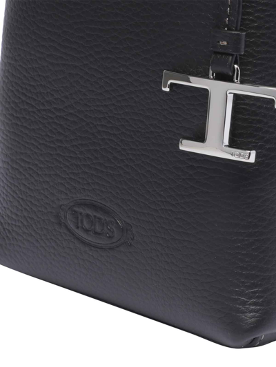 Tod's T-timeless Pendant Detail Micro Tote Bag In Negro