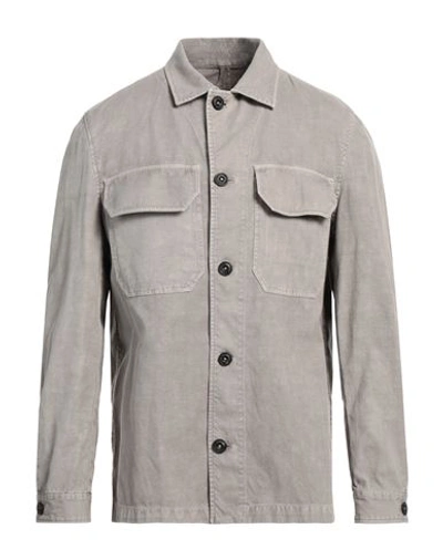 Shop L.b.m 1911 L. B.m. 1911 Man Shirt Light Grey Size 40 Cotton, Linen