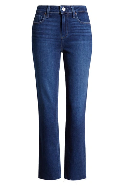 Shop Paige Cindy Raw Edge Straight Leg Jeans In Foreign Film