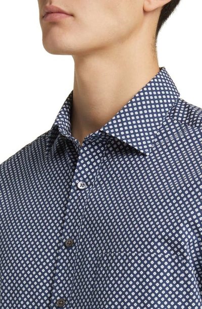 Shop Rodd & Gunn Seaward Downs Geo Button-up Shirt In Midnight