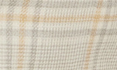 Shop Jack Victor Mcallen Soft Constructed Plaid Wool, Silk & Linen Blazer In Beige/ Light Grey