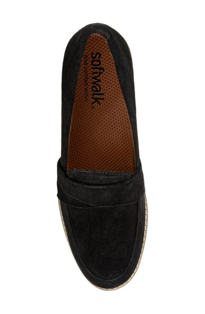 Softwalk Walsh Loafer In Black Suede