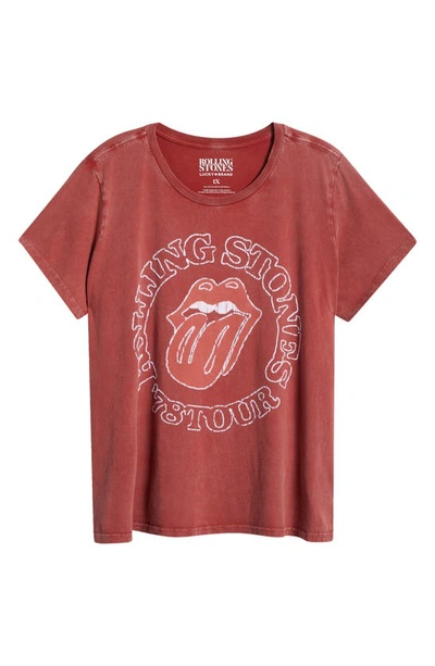 Shop Lucky Brand Rolling Stone '78 Tour Classic Graphic T-shirt In Brick Red