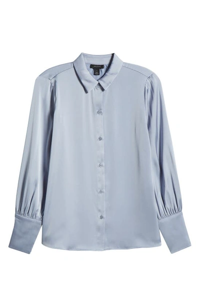 Shop Halogen Button-up Shirt In Slate Blue