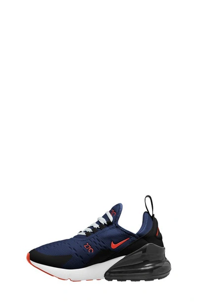 Shop Nike Kids' Air Max 270 Sneaker In Midnight Navy/ Red/ Black