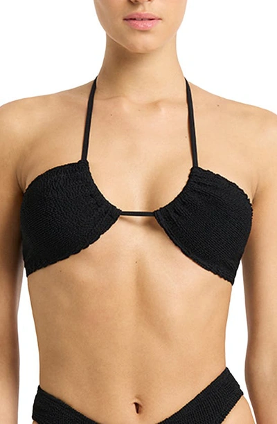 Shop Bondeye Jean Triangle Bikini Top In Black Eco