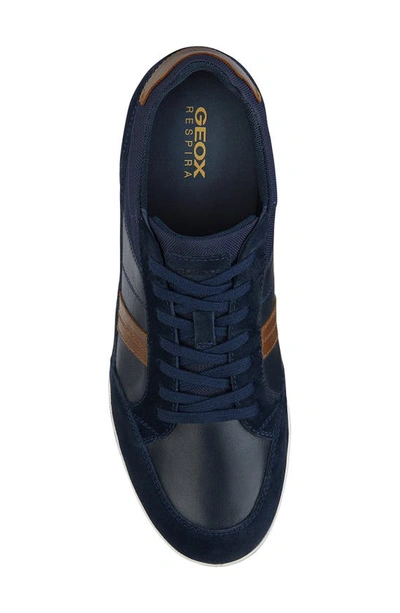 Shop Geox Renan Sneaker In Navy/ Light Brown