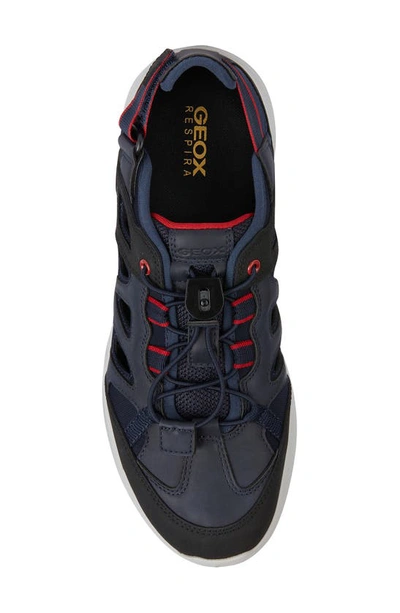 Shop Geox Sanzio Sneaker In Navy
