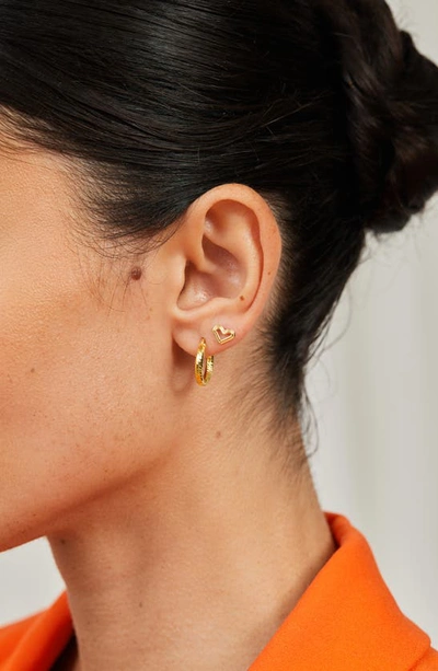 Bony Levy 14k Gold Heart Stud Earrings In 14k Yellow Gold