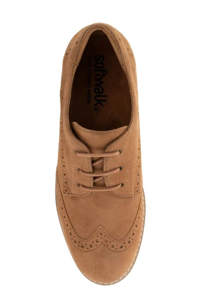 Softwalk Willet Wingtip Derby In Camel Nubuck