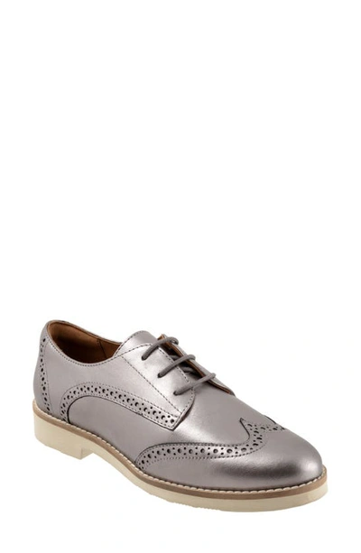 Shop Softwalk Willet Wingtip Derby In Pewter