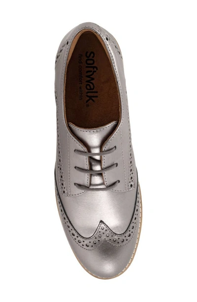 Shop Softwalk Willet Wingtip Derby In Pewter