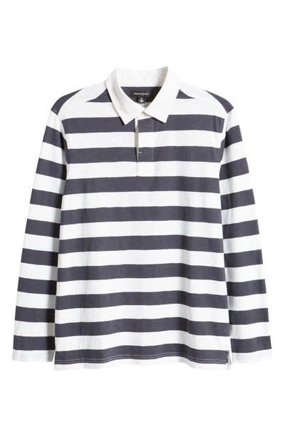 Shop Treasure & Bond Long Sleeve Rugby Polo In Navy-white Rugby Stripe