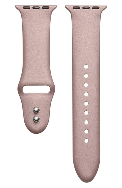 Shop The Posh Tech Silicone Apple Watch® Band, 41mm In Metallic Pink