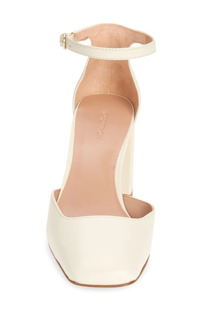 Shop Nordstrom Katrina Ankle Strap Block Heel Pump In Ivory