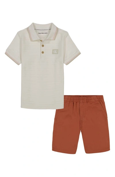 Shop Calvin Klein Kids' Polo & Shorts Set In Assorted