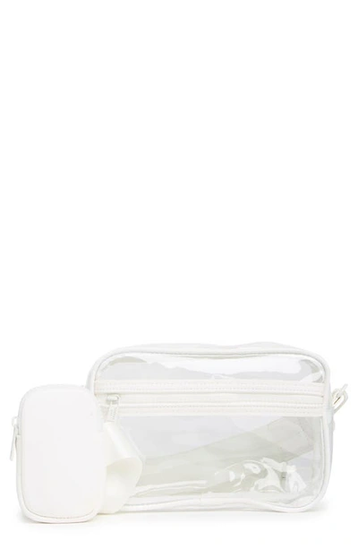 Shop Madden Girl Clear Vinyl Camera Bag In White