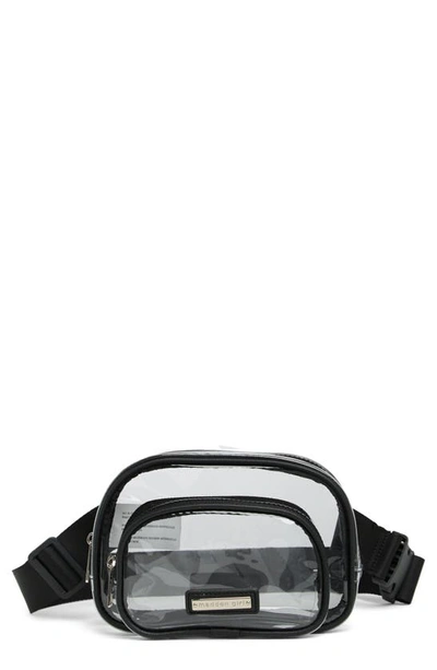 Shop Madden Girl Clear Vinyl Dome Belt Bag In Black