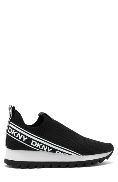 Shop Dkny Alani Knit Sneaker In Black