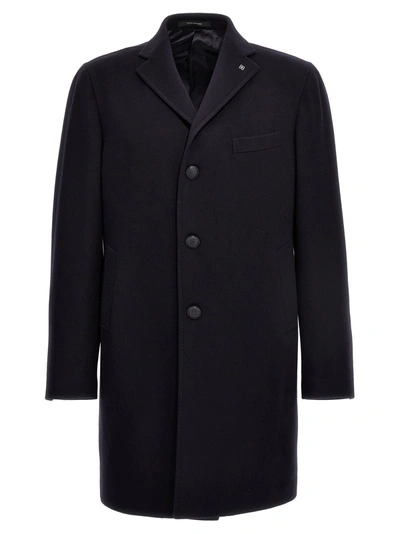 Shop Tagliatore Single Breast Coat Coats, Trench Coats Blue