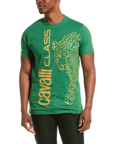 Shop Cavalli Class T-shirt In Green