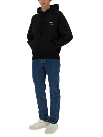 Shop Ami Alexandre Mattiussi Ami Paris Sweatshirt With Logo Unisex In Black