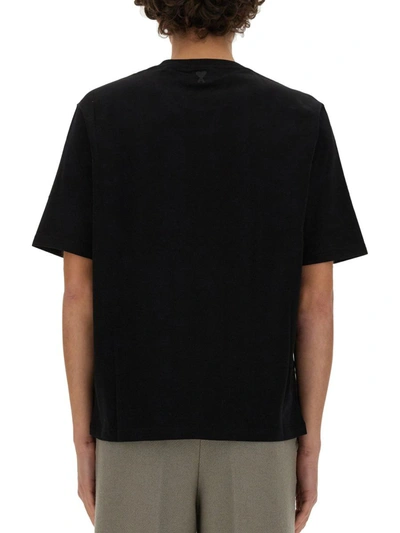 Shop Ami Alexandre Mattiussi Ami Paris T-shirt With Logo Unisex In Black