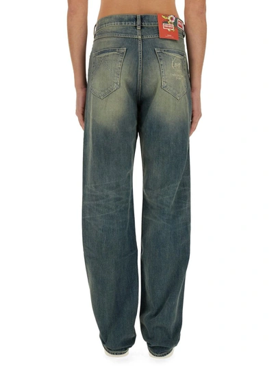 Shop Kenzo Asagao Straight Jeans ' Creations' In Blue