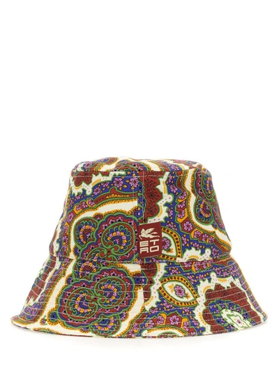 Shop Etro Paisley Bucket Hat In Multicolour