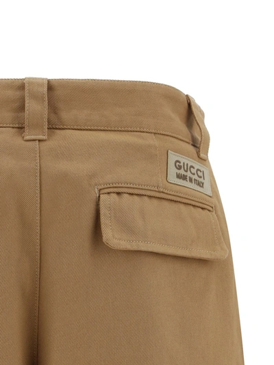 Shop Gucci Bermuda Shorts In Beige/mix