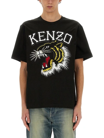 Shop Kenzo "tiger Varsity Classic" T-shirt In Black