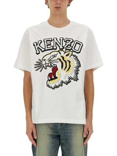 Shop Kenzo "tiger Varsity Classic" T-shirt In White
