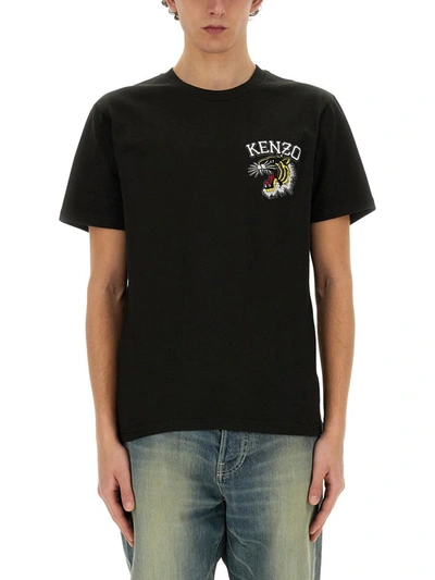 Shop Kenzo "tiger Varsity" T-shirt In Black