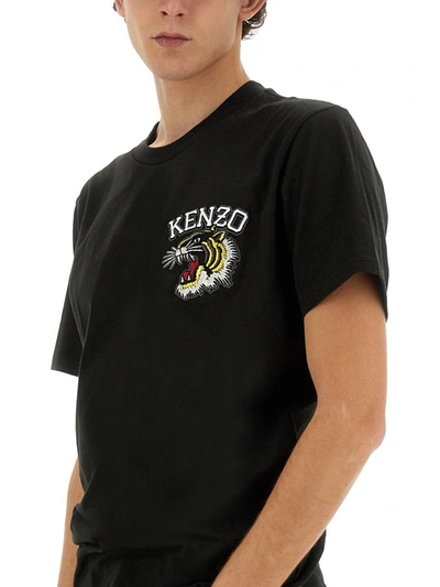 Shop Kenzo "tiger Varsity" T-shirt In Black