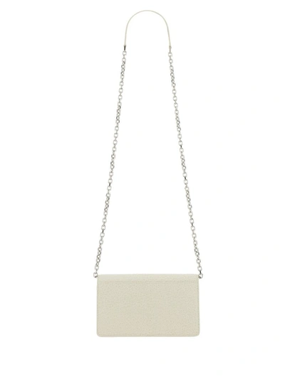 Shop Maison Margiela Large Wallet With Chain Unisex In Ivory