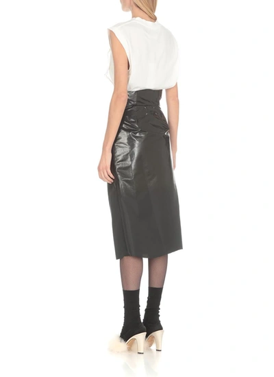 Maison Margiela Bow-detail Pencil Midi Skirt In Black