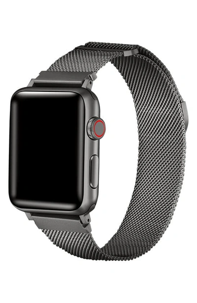 Shop The Posh Tech Infinity Stainless Steel Mesh Apple Watch® Band, 49mm In Graphite
