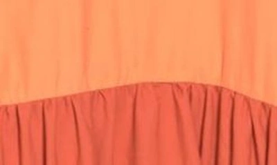 Shop Hutch Liz Colorblock Sleeveless High-low Dress In Apricot Terracotta