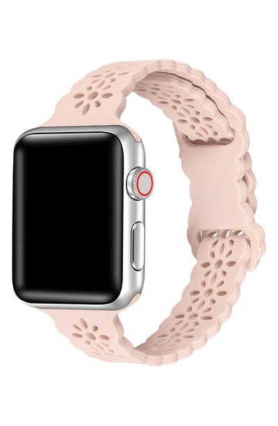 Shop The Posh Tech Lace Detail Silicone Apple Watch® Band In Pink