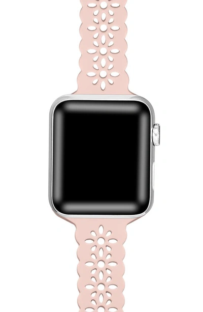 Shop The Posh Tech Lace Detail Silicone Apple Watch® Band In Pink