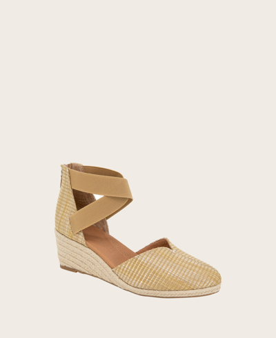 Gentle Souls Orya Leather Espadrille Wedge In Natural
