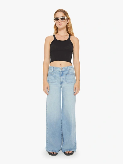 Shop Mother Petites The Lil' Patch Pocket Undercover Sneak California Cruiser Pants In Blue