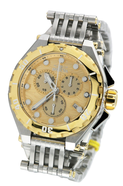 Pre-owned Invicta Excursion 44961 Masterpiece Swiss Chronograph Gold Dial Watch 52mm